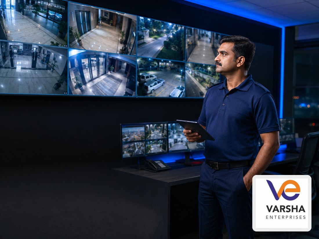 Varsha Enterprises team at work — CCTV installation, Kandivali West, Mumbai