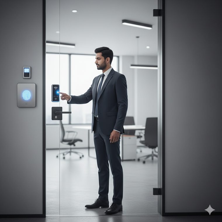 Access control system installation by Varsha Enterprises